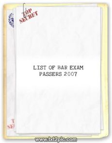 bar exam results 2007