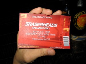 Eraserheads Ticket