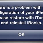 iBooks Error: There is a problem with the configuration of your iPhone