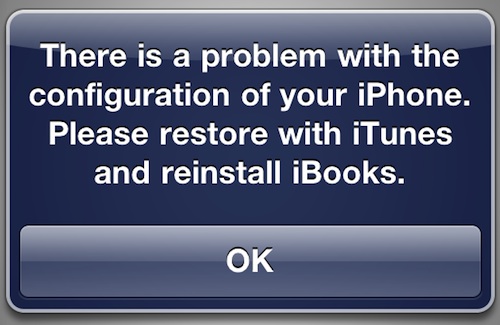 iBooks Error