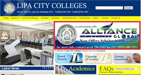 lipa city colleges aim global scholarship
